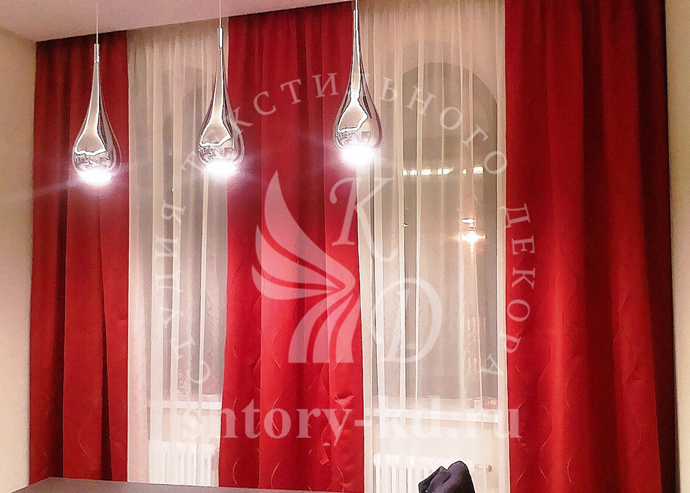 Дизайн и пошив штор в гостиную на заказ в Москве и Московской области