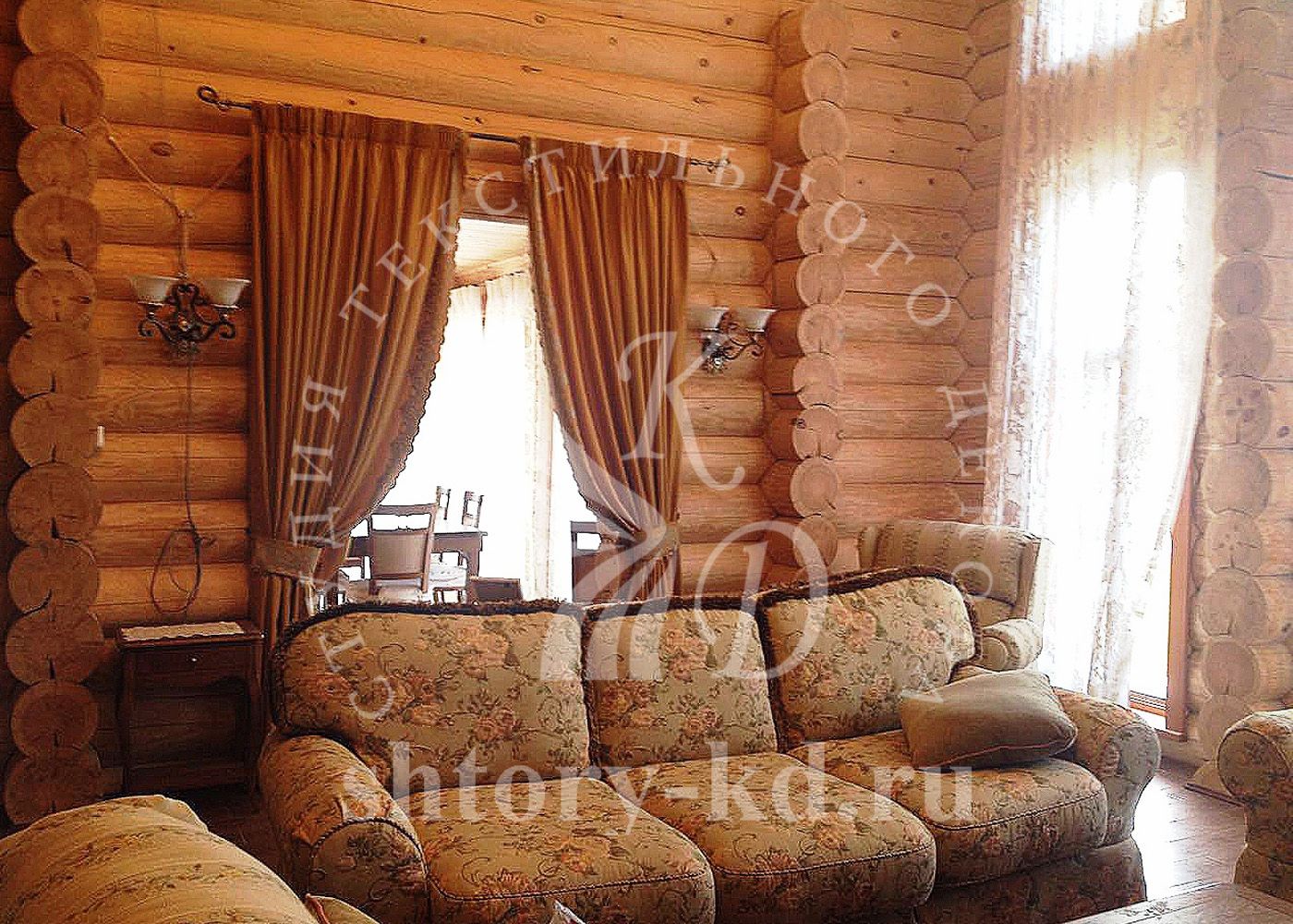 Дизайн и пошив штор в гостиную на заказ в Москве и Московской области