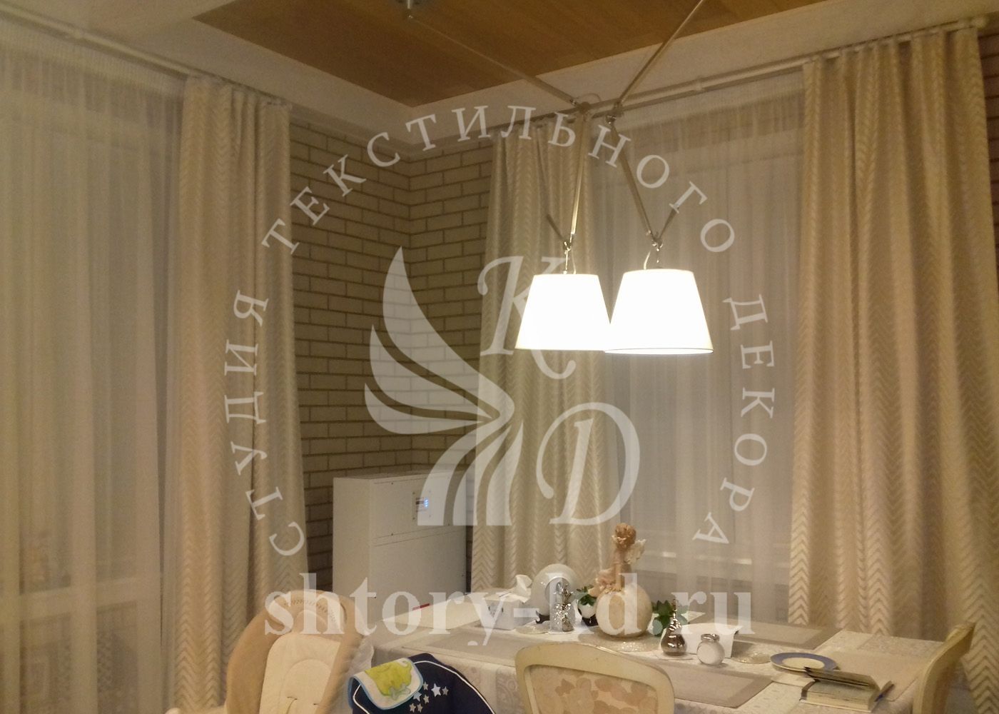 Дизайн и пошив штор в кухню на заказ в Москве и Московской области