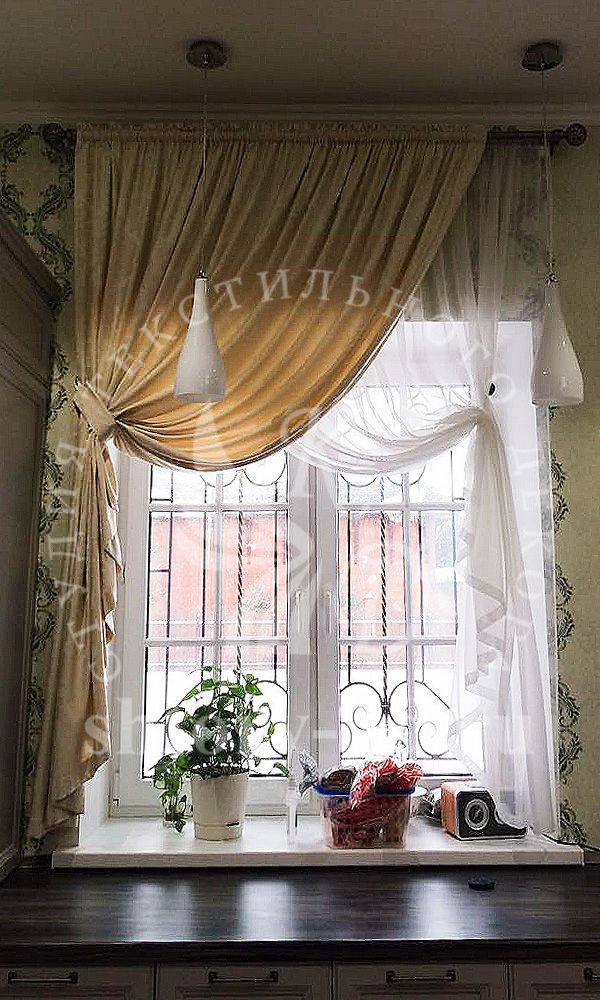 Дизайн и пошив штор в кухню на заказ в Москве и Московской области