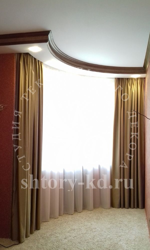 Дизайн и пошив штор в спальню на заказ в Москве и Московской области