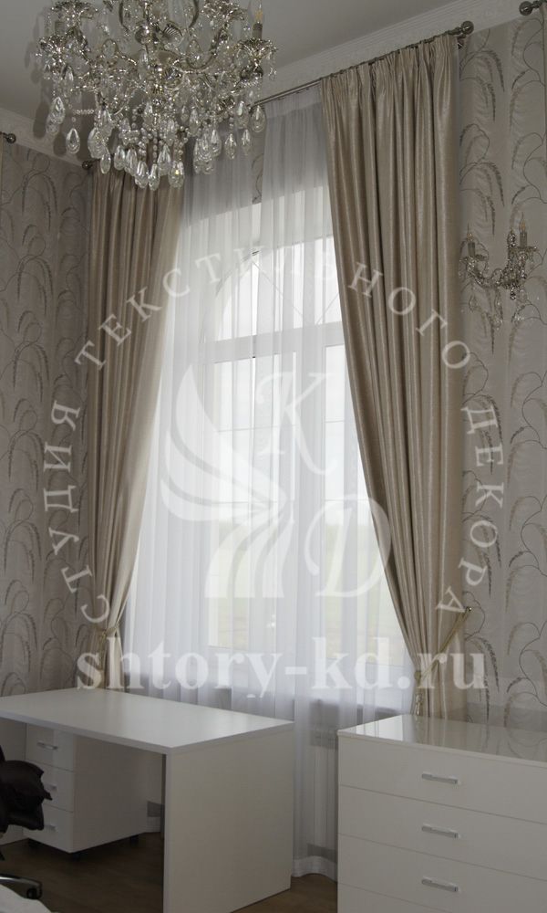 Дизайн и пошив штор в спальню на заказ в Москве и Московской области