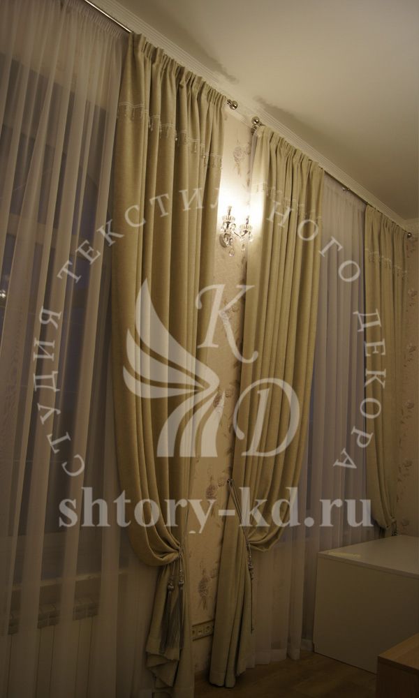 Дизайн и пошив штор в спальню на заказ в Москве и Московской области