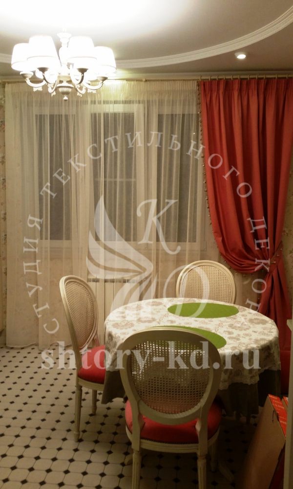 Дизайн и пошив штор в кухню на заказ в Москве и Московской области